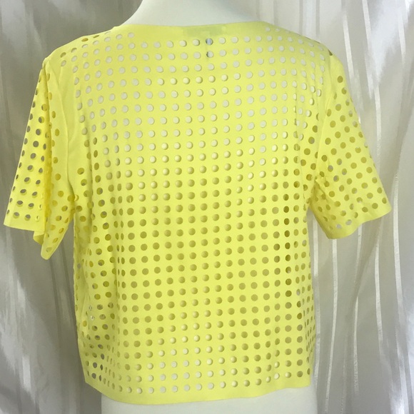 Host Pick🎉🎊Yellow See Through Polka Dot Top - Picture 3 of 8